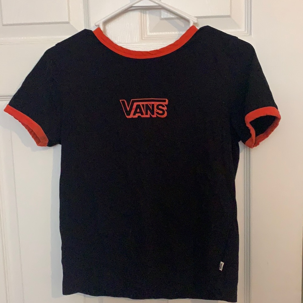 Orange and black Vans T-shirt.